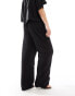 Фото #3 товара Vero Moda mix & match linen wide leg tie waist trousers in black