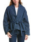 Lyra & Co Wrap Coat Women's Blue L