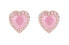 Romantic bronze stud earrings with zircons Icy Diamonds ECRHRRO