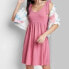 Women's Sleeveless Tie-Strap Babydoll Textured Knit Dress - Wild Fable Pink S