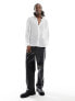 Фото #3 товара ASOS DESIGN relaxed shirt in crushed texture in white