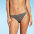 Фото #1 товара Xhilaration Bikini Bottom Swimwear Women's Gray Etallic Textured Cheeky Medium