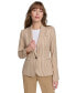 Women's Check-Print Long-Sleeve Blazer