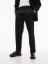 Topman wide leg smart trouser in black