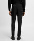 ფოტო #2 პროდუქტის Men's Stretch Fabric Super Slim-Fit Suit Pants