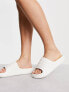 adidas Originals Adilette Ayoon sliders in off white