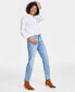ფოტო #1 პროდუქტის Women's High Rise Straight-Leg Jeans, Regular and Short Lengths, Created for Macy's