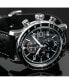 Eco-Drive Men's Chronograph Black Leather Strap Watch 44mm