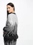 Фото #7 товара Y.A.S sparkly ombre jumper co-ord in silver and black