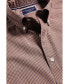 ფოტო #2 პროდუქტის Men's Slim Fit Light Button-Down Collar Non-Iron Stretch Poplin Mini Gingham Short Sleeve Shirt