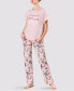 ფოტო #2 პროდუქტის Women's Ultra Soft Lost in Dreams Pajama Set