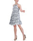 ფოტო #4 პროდუქტის Women's Embroidered Halter-Neck Tiered Dress