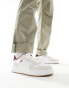 Levi's Glide leather trainer with logo in cream suede mix