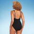 Women's Square Neck Pucker High Leg One Piece Swimsuit - Shade & Shore