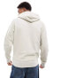 Фото #4 товара BOSS Orange basic pullover hoodie in light beige with logo print