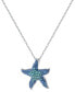 ფოტო #1 პროდუქტის Crystal Starfish Pendant 16+2" Extender Chain In Silver Plated