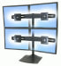 Ergotron DS Series DS100 Quad Monitor Desk Stand - 14 kg - 61 cm (24") - 75 x 75 mm - 100 x 100 mm - Black
