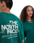 Фото #2 товара The North Face Mountain Sketch back print oversized t-shirt in green