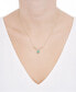 Фото #2 товара Macy's emerald (3/4 ct. t.w.) & Diamond (1/10 ct. t.w.) Chevron 17" Statement Necklace in 10k Gold
