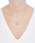 Emerald (3/4 ct. t.w.) & Diamond (1/10 ct. t.w.) Chevron 17" Statement Necklace in 10k Gold