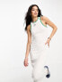 Фото #7 товара Only exclusive racer neck contrast binding maxi dress in white & green