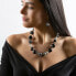 Elegant set of Silver Tiger necklaces and earrings made of Lampglas CQ2 pearls