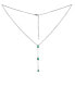 Gryn Silver Necklace with Green Brilliance Zirconia MSS1023NG