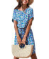 ფოტო #1 პროდუქტის Women's Abstract Print Belted Mini Beach Dress