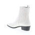 Bruno Magli Campo BW1CAMG8 Womens White Leather Slip On Chelsea Boots 9.5