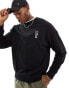 Фото #3 товара Jack & Jones oversized sweatshirt with snake back print in black