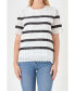 ფოტო #1 პროდუქტის Women's Lace Striped Top