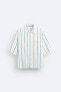 Striped cotton - lyocell shirt