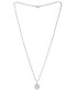 Фото #3 товара Macy's cubic Zirconia Millennial Ball Pendant Necklace 16" in Silver Plate