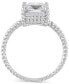 ფოტო #3 პროდუქტის Cubic Zirconia Cushion-Cut Solitaire Twist Rope Engagement Ring