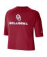 Women's Crimson Oklahoma Sooners Crop Performance T-shirt