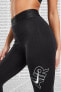 Фото #2 товара Air High Rise Cotton Leggings Black Yüksek Belli Pamuklu Siyah Tayt