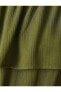 Kayık Yaka Düz Haki Midi Kadın Elbise 3sak80001pw