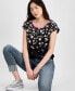 ფოტო #1 პროდუქტის Women's Ditsy Doodle Printed Tee