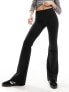 Mango flare leg trousers in black