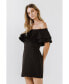 Women's Ruffled Off Shoulder Mini Dress