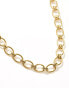 Фото #3 товара ASOS DESIGN waterproof stainless steel necklace with mixed link chain design in gold tone