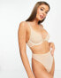 Фото #2 товара ASOS DESIGN Mila mesh smoothing high-waist thong in beige