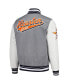 ფოტო #3 პროდუქტის Men's Heather Gray Houston Astros Script Tail Wool Full-Zip Varity Jacket