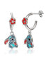 ფოტო #1 პროდუქტის Lilo & Stitch Hoop Earrings with Dangle Stitch Charm