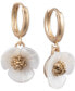 ფოტო #1 პროდუქტის Gold-Tone Imitation Mother-of-Pearl Flower Drop Small Earrings