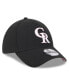 Фото #2 товара Men's Black Colorado Rockies 2024 Mother's Day 39THIRTY Flex Hat