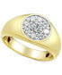 ფოტო #1 პროდუქტის Men's Lab Grown Diamond Cluster Ring (1 ct. t.w.) in 10k Gold