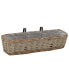 Balcony Planter 2 pcs Wicker with PE Lining 23.6"