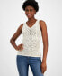 Фото #1 товара Women's Crochet Tank Top, Created for Macy's