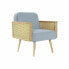 Armchair DKD Home Decor 66 x 64 x 79 cm Natural Sky blue